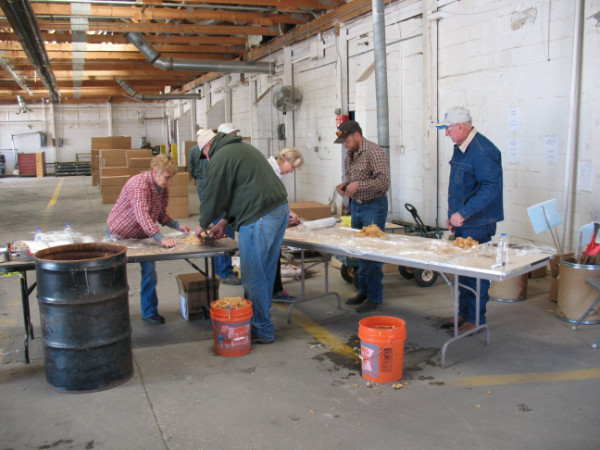 Picture of crew preparing bare root stock for sale